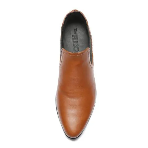 Taper Toe Slip-On Low Bootie | Brandy, Black