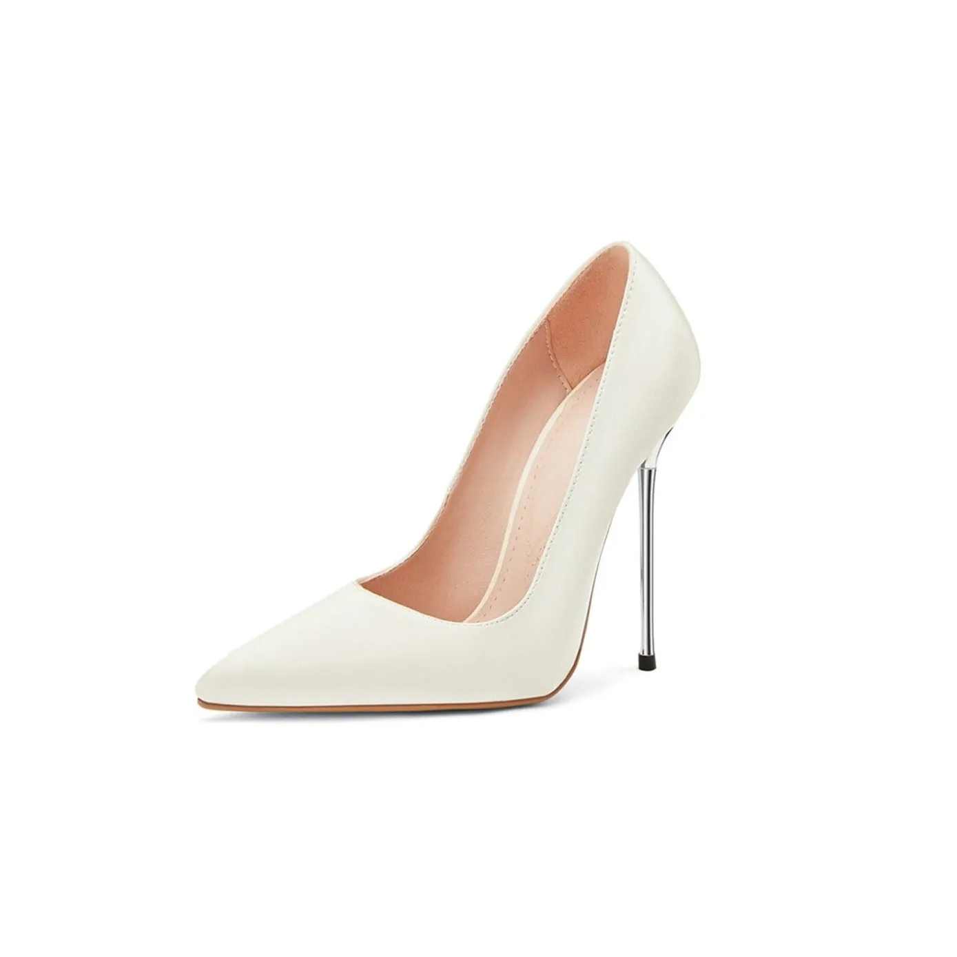 TinaCus Women's Handmade Satin Sexy Pointed Toe Super High Stiletto Heel Stylish Plus-size Pumps