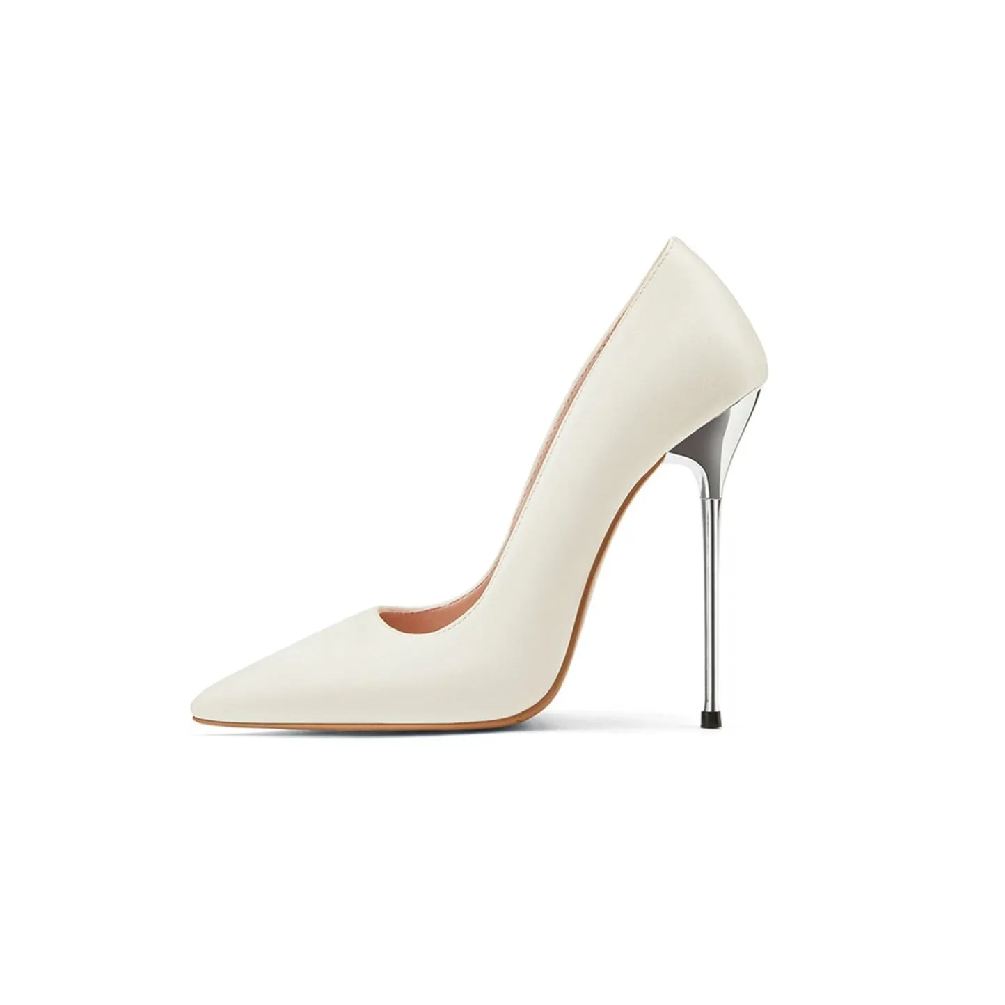 TinaCus Women's Handmade Satin Sexy Pointed Toe Super High Stiletto Heel Stylish Plus-size Pumps
