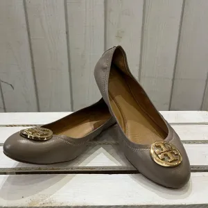 Tory Burch Benton 2 Travel Ballet Flats in Nellie Nappa Leather - Size 8.5