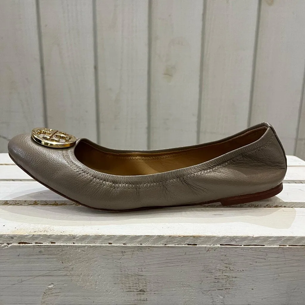 Tory Burch Benton 2 Travel Ballet Flats in Nellie Nappa Leather - Size 8.5