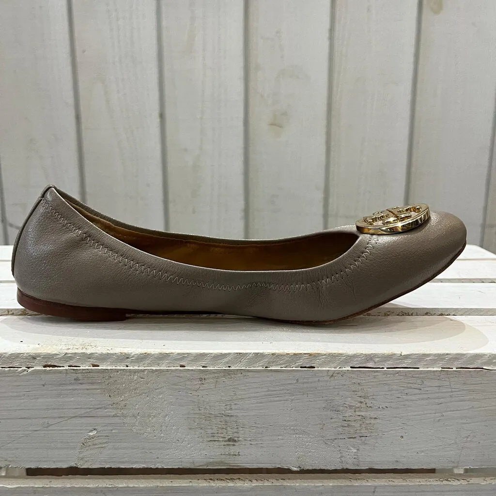 Tory Burch Benton 2 Travel Ballet Flats in Nellie Nappa Leather - Size 8.5