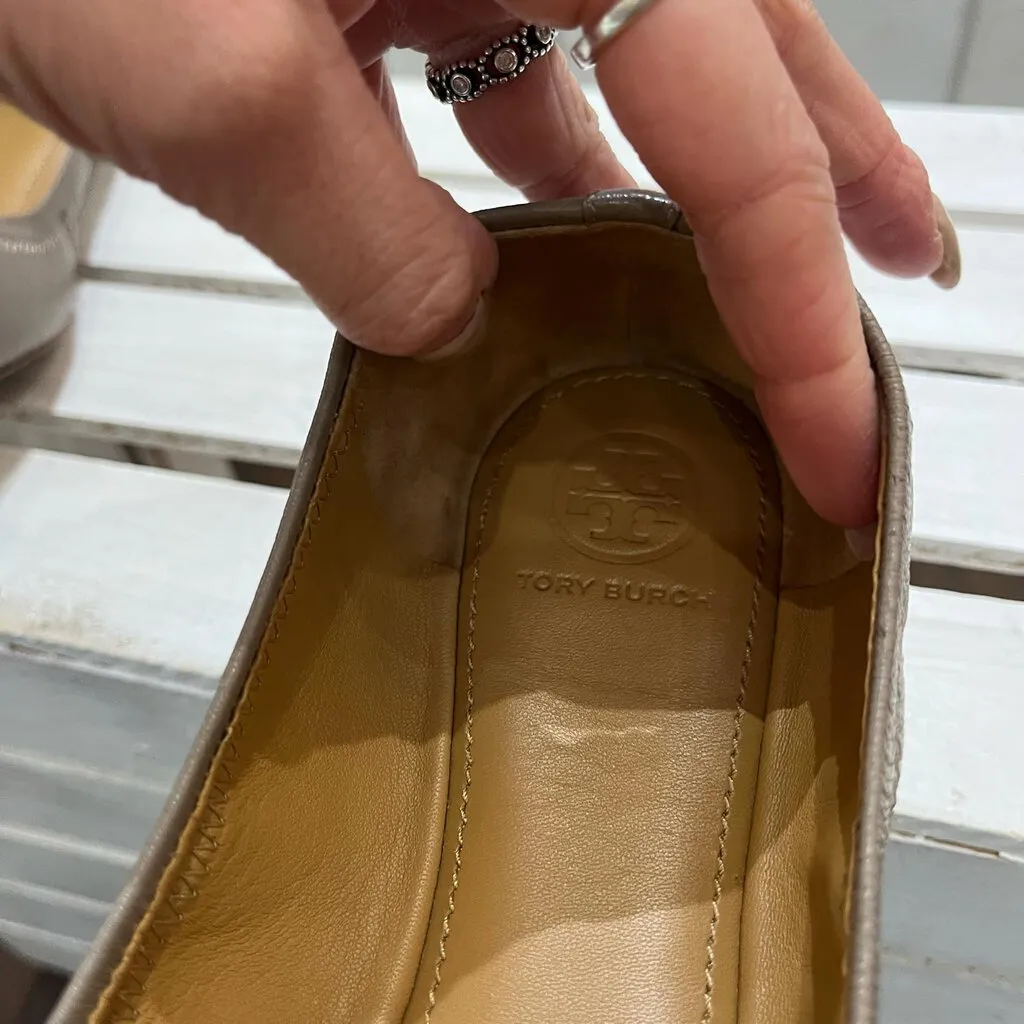 Tory Burch Benton 2 Travel Ballet Flats in Nellie Nappa Leather - Size 8.5