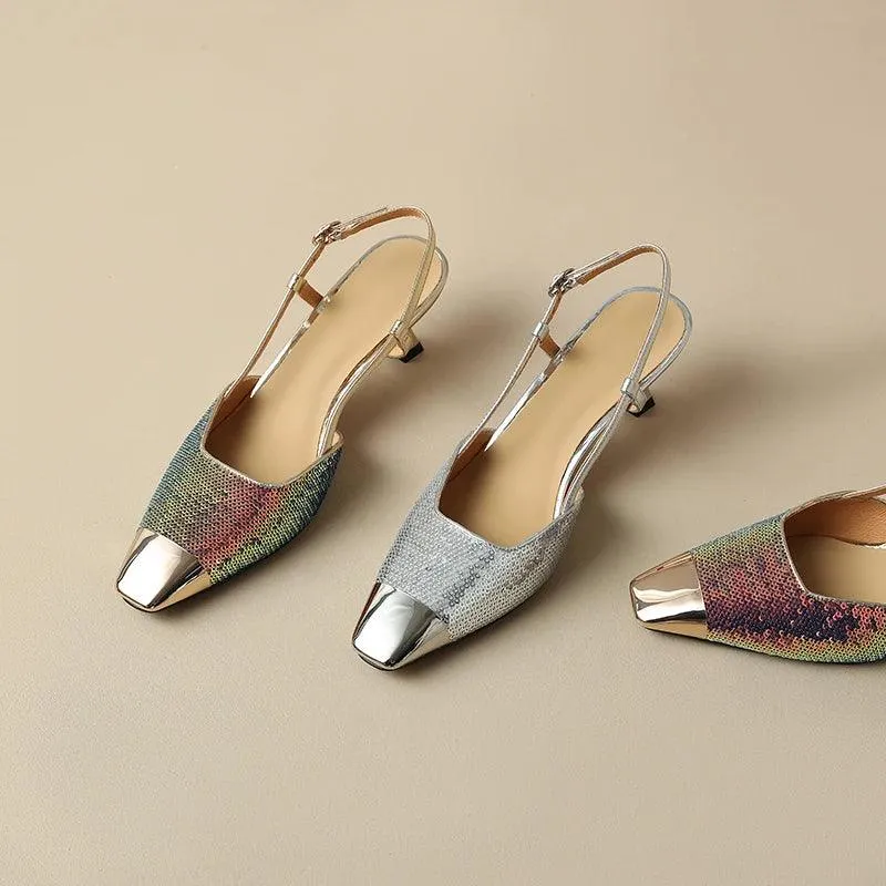 TSS97 Women's Casual Shoes - Leather Thin Low Heels
