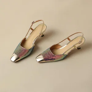 TSS97 Women's Casual Shoes - Leather Thin Low Heels