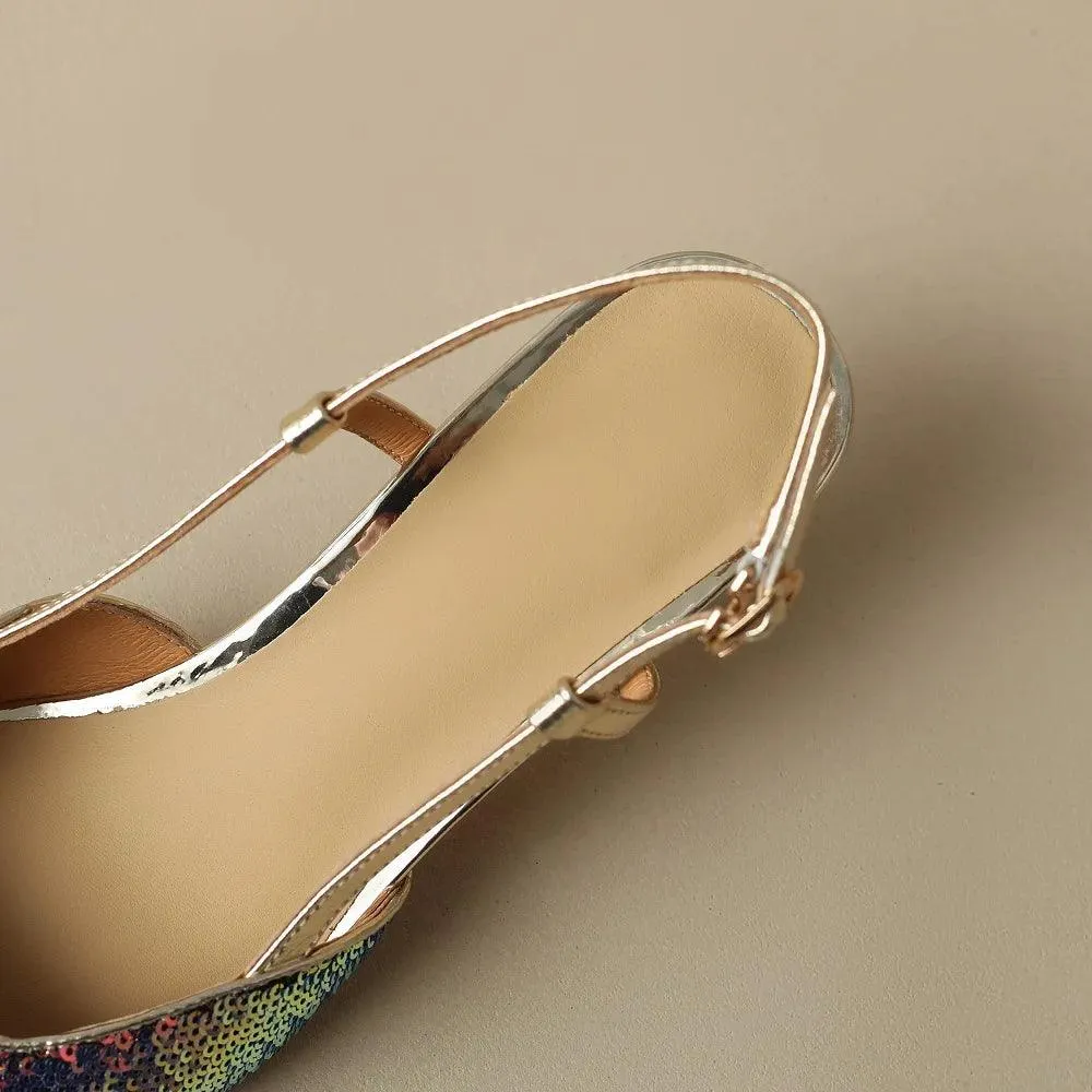 TSS97 Women's Casual Shoes - Leather Thin Low Heels