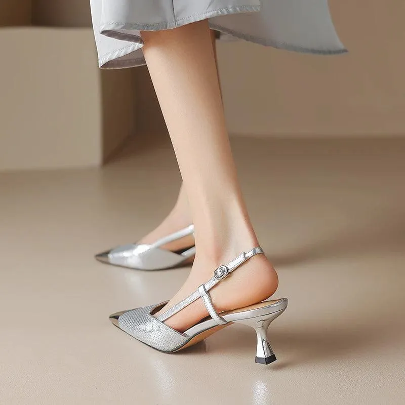 TSS97 Women's Casual Shoes - Leather Thin Low Heels