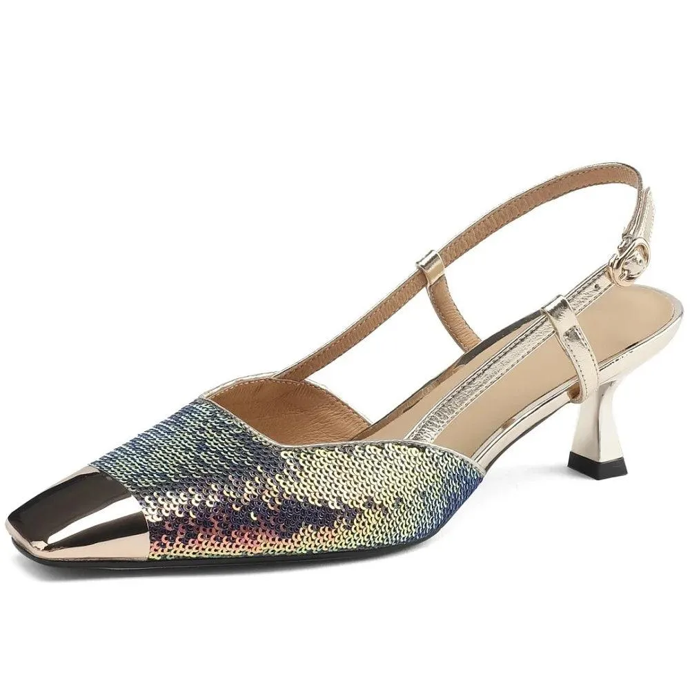 TSS97 Women's Casual Shoes - Leather Thin Low Heels