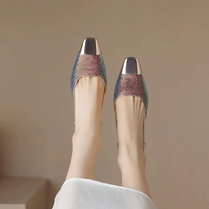 TSS97 Women's Casual Shoes - Leather Thin Low Heels