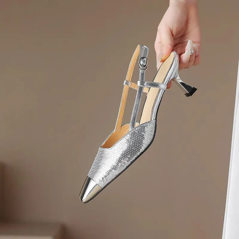 TSS97 Women's Casual Shoes - Leather Thin Low Heels