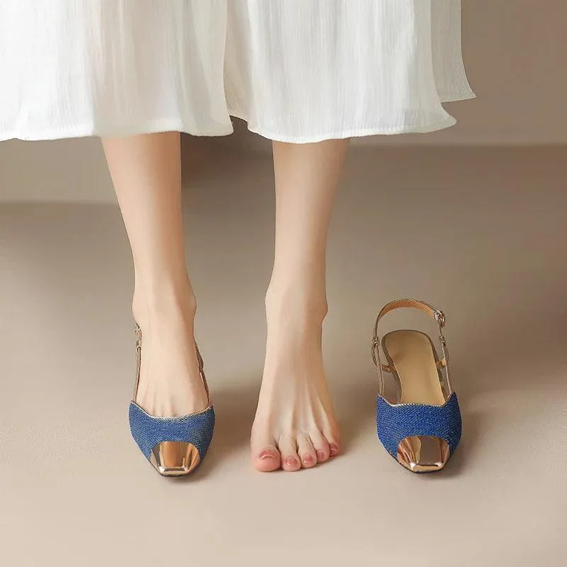 TSS97 Women's Casual Shoes - Leather Thin Low Heels