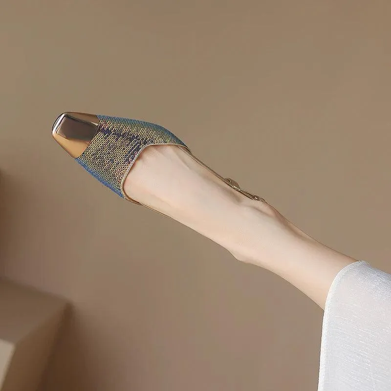 TSS97 Women's Casual Shoes - Leather Thin Low Heels