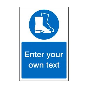 Wear Safety Footwear Custom Mandatory Sign
